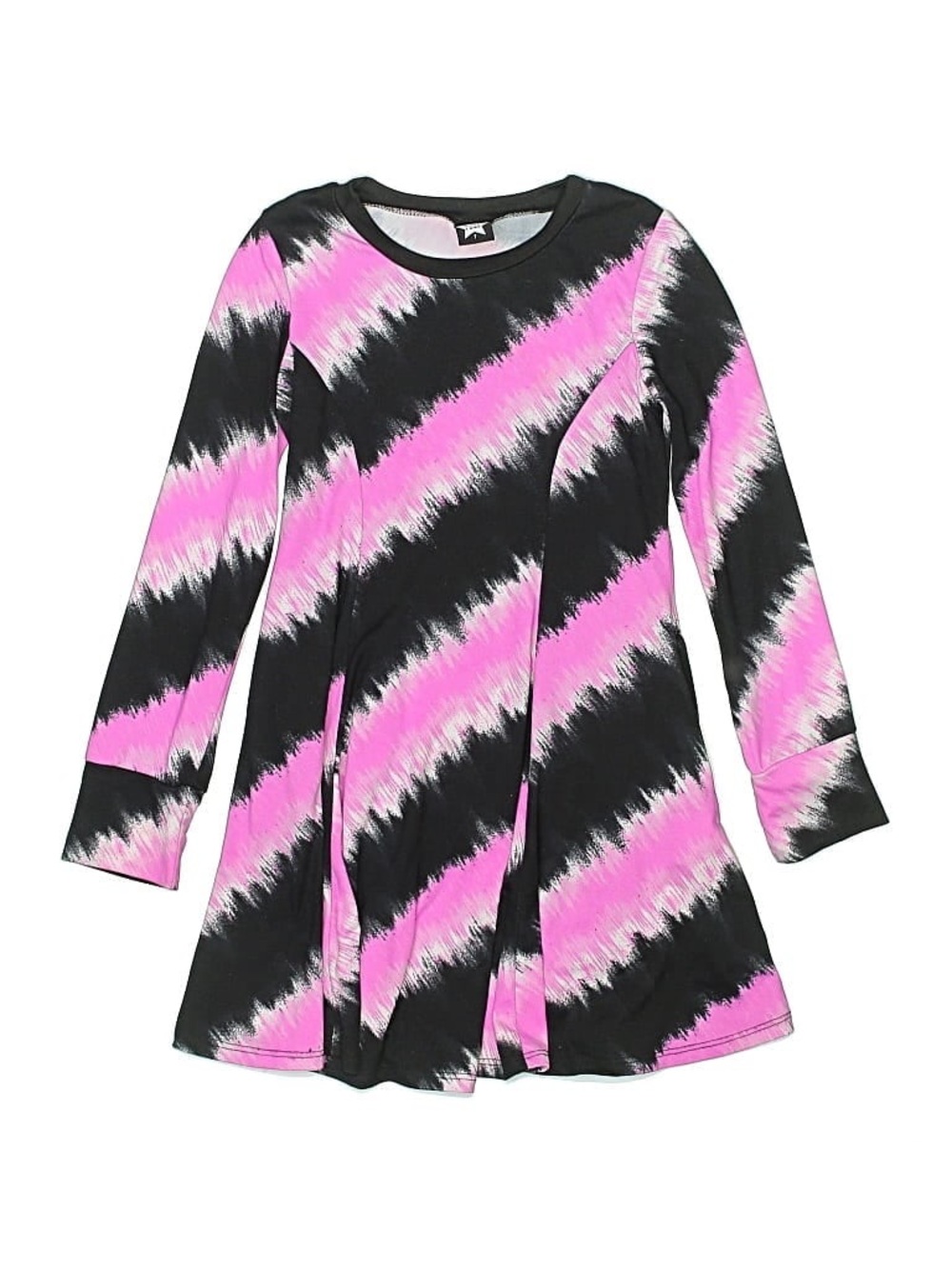 Pixielane pink tie dye stripe dress